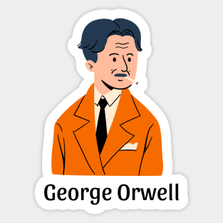 George Orwell Portrait T Shirt Sticker